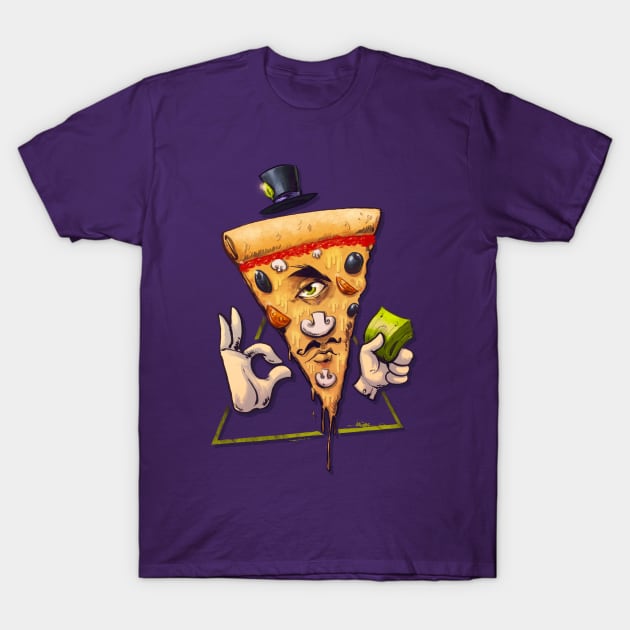 Illuminati Pizza T-Shirt by Hulkey